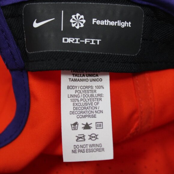Nike Clemson Tigers Featherweight Hat Adult Adjustable OSFM Orange Cap Dri-Fit - Picture 10 of 14